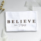 T-Shirt "BELIEVE" in Jesus , white Unisex