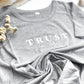 T-Shirt "TRUST in Jesus" grau, Unisex