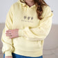 Damen Hoodie "GRATEFUL" Pastellgelb / super cozy pastellgelb Geschenk für Frauen