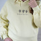 Damen Hoodie "GRATEFUL" Pastellgelb / super cozy pastellgelb Geschenk für Frauen
