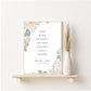 Individuelles Familien Poster "Hier wird gelacht, geliebt und mit Jesus gelebt" Floral, Geschenkidee