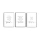 3-er Posterset "Familie, Zuhause, Segen"