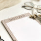 To Do Block A5 "Notizen, Lebe Liebe Lache" 50 Blatt, Schulnotizen